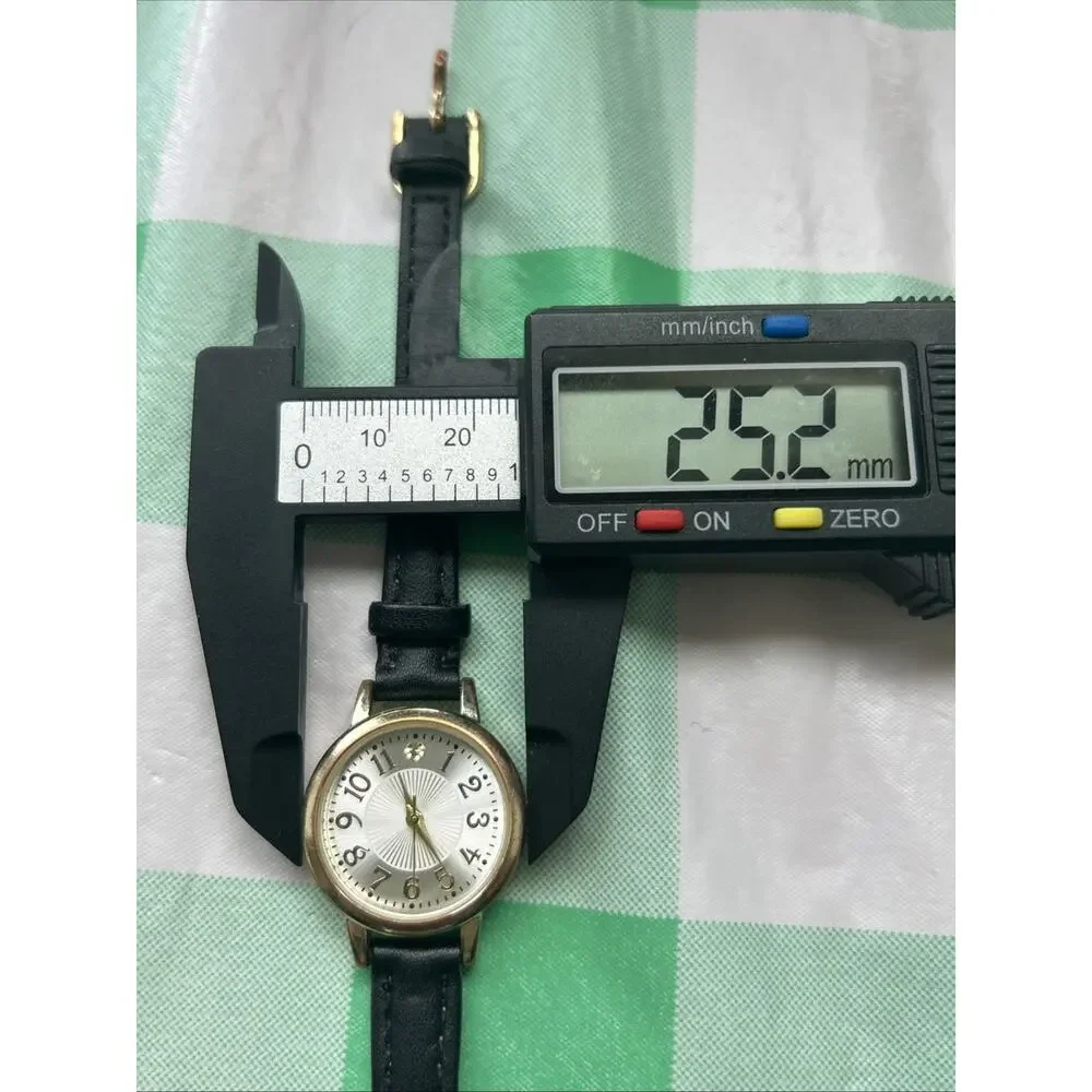 Gold Tone Black Band Women’s Quartz Watch